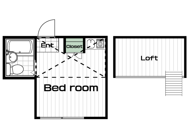 溝の口駅の賃貸 36,000円 間取り図