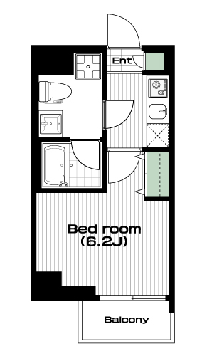 西巣鴨駅の賃貸 95,000円 間取り図