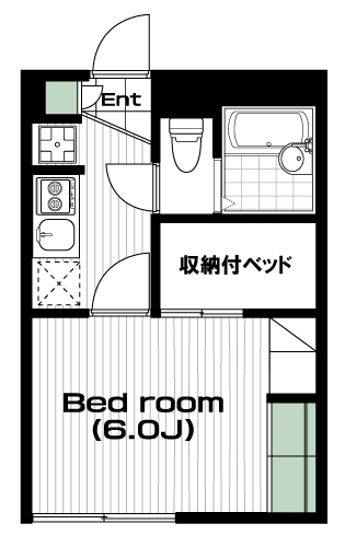 八王子駅の賃貸 57,000円 間取り図