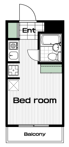 京王稲田堤駅の賃貸 42,500円 間取り図
