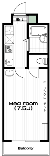 千歳烏山駅の賃貸 70,000円 間取り図