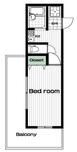 玉川学園前駅の賃貸 50,000円 間取り図