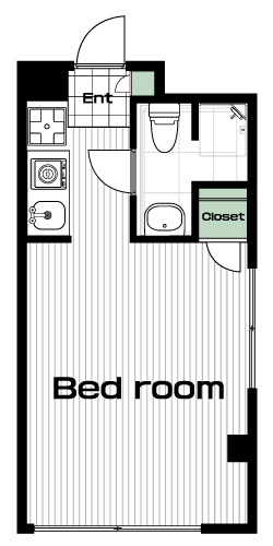 駒沢大学駅の賃貸 73,000円 間取り図