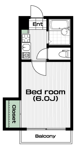 中央大学・明星大学駅の賃貸 46,000円 間取り図