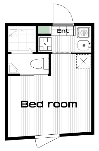 新宿駅の賃貸 78,000円 間取り図