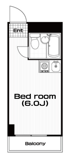 新宿駅の賃貸 69,000円 間取り図