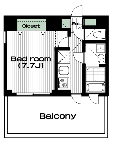 調布駅の賃貸 65,000円 間取り図