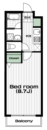 新百合ヶ丘駅の賃貸 55,000円 間取り図