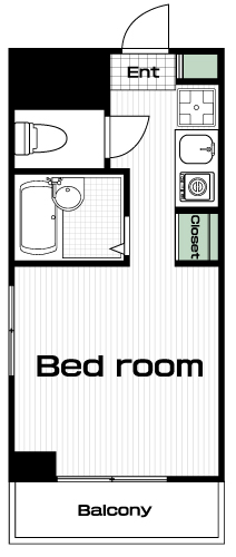 早稲田駅の賃貸 84,000円 間取り図