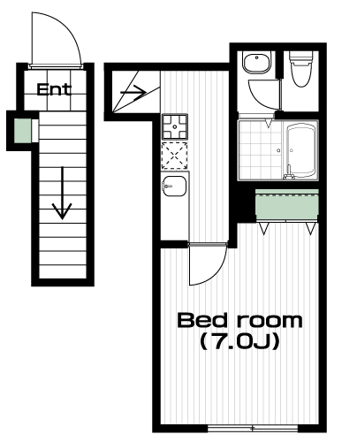 高田馬場駅の賃貸 89,000円 間取り図