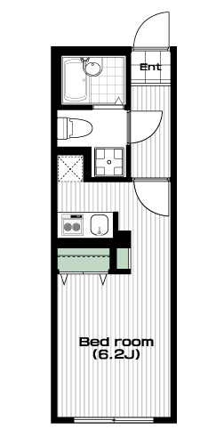 新小岩駅の賃貸 64,000円 間取り図