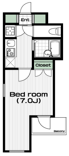 一橋学園駅の賃貸 64,000円 間取り図
