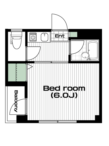 東長崎駅の賃貸 66,000円 間取り図
