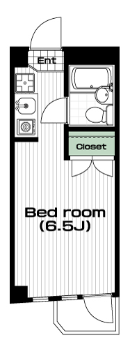 上北沢駅の賃貸 55,000円 間取り図