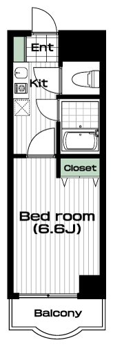 高津駅の賃貸 88,000円 間取り図