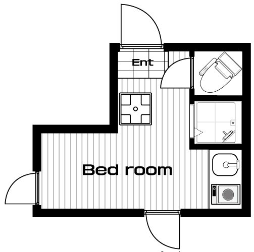 祐天寺駅の賃貸 74,000円 間取り図