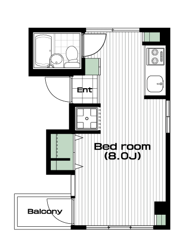 小竹向原駅の賃貸 66,000円 間取り図