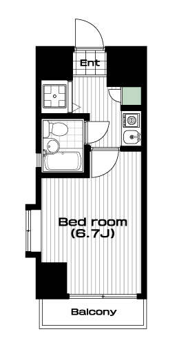 本蓮沼駅の賃貸 70,000円 間取り図