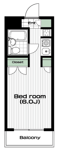 二子玉川駅の賃貸 60,000円 間取り図