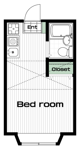 東小金井駅の賃貸 47,000円 間取り図