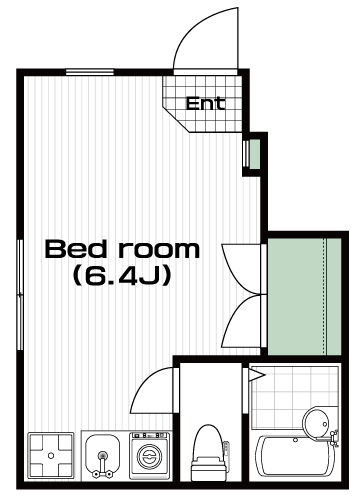 中野駅の賃貸 56,000円 間取り図