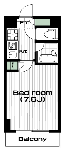 駒場東大前駅の賃貸 83,000円 間取り図