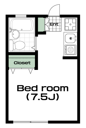西荻窪駅の賃貸 54,000円 間取り図