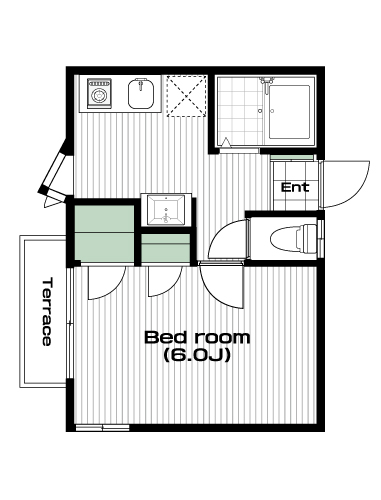 東長崎駅の賃貸 55,000円 間取り図
