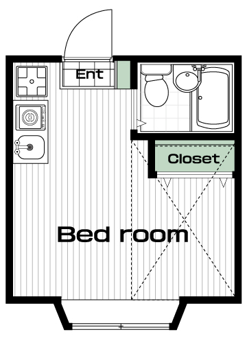 東小金井駅の賃貸 48,000円 間取り図