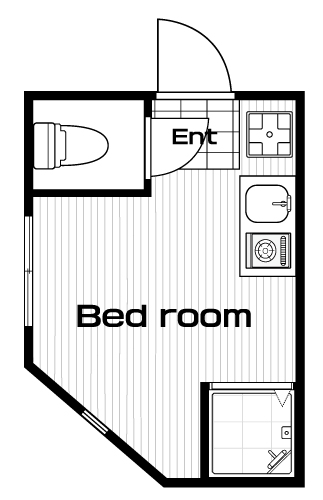 中野駅の賃貸 49,000円 間取り図