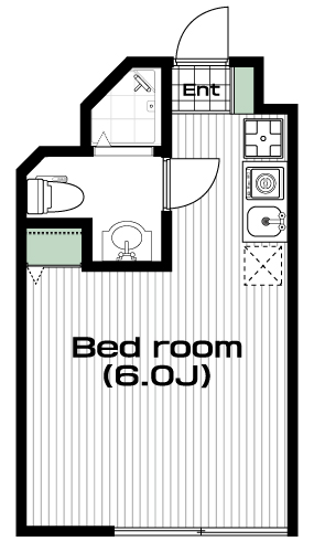志木駅の賃貸 58,000円 間取り図