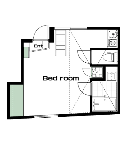 蓮根駅の賃貸 86,000円 間取り図