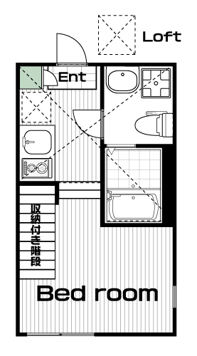 生田駅の賃貸 63,000円 間取り図