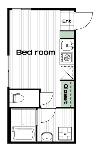 三軒茶屋駅の賃貸 75,000円 間取り図