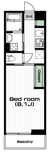 南大沢駅の賃貸 73,000円 間取り図