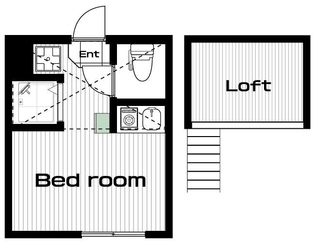 祖師ヶ谷大蔵駅の賃貸 58,500円 間取り図