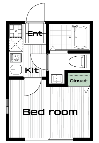 日吉駅の賃貸 65,000円 間取り図