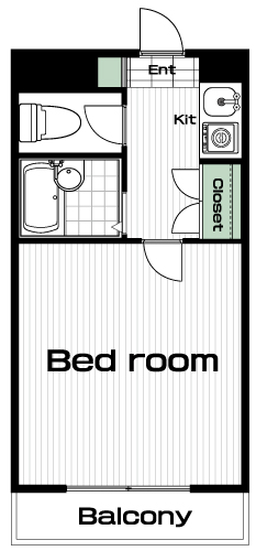 青葉台駅の賃貸 51,000円 間取り図