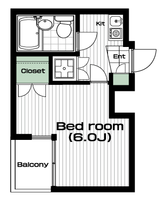 大岡山駅の賃貸 63,000円 間取り図