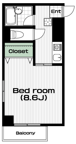 一橋学園駅の賃貸 54,000円 間取り図