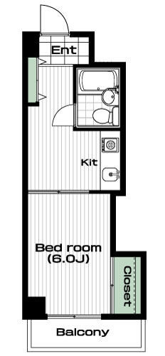 青葉台駅の賃貸 54,000円 間取り図