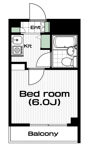 大岡山駅の賃貸 55,000円 間取り図