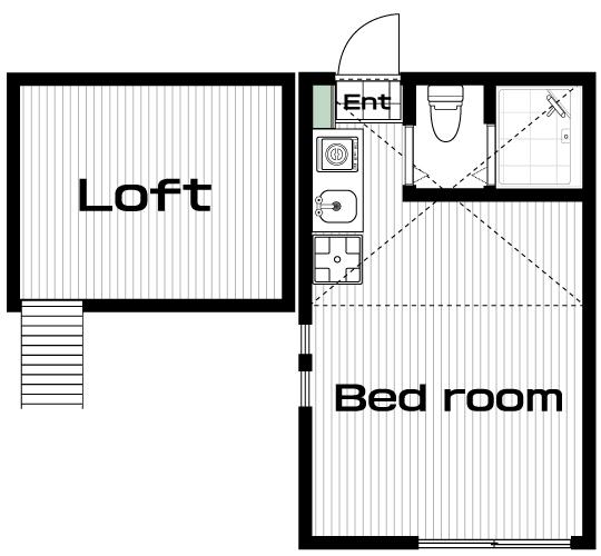 武蔵小杉駅の賃貸 60,000円 間取り図