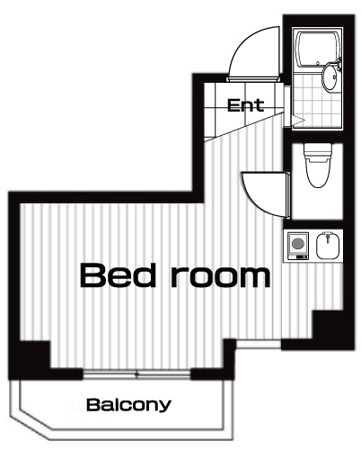 早稲田駅の賃貸 64,000円 間取り図