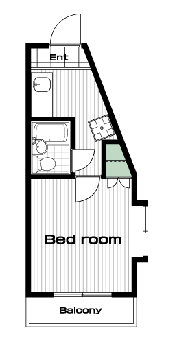 川越市駅の賃貸 42,000円 間取り図