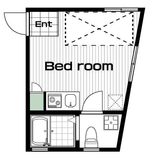 芦花公園駅の賃貸 76,000円 間取り図