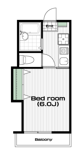 要町駅の賃貸 60,000円 間取り図