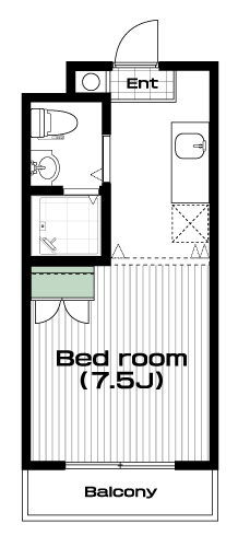 南与野駅の賃貸 38,000円 間取り図