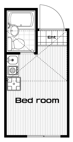 志茂駅の賃貸 57,000円 間取り図