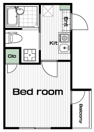 日吉駅の賃貸 61,000円 間取り図